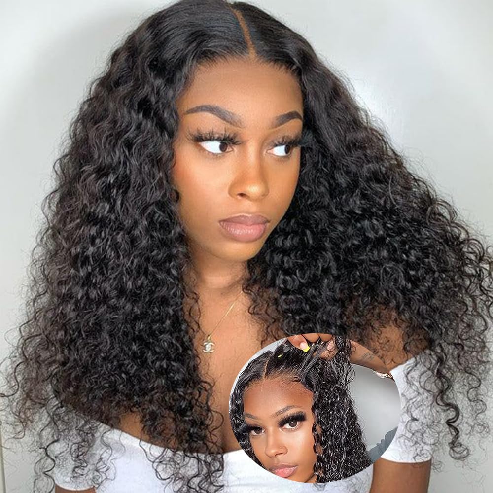 “Mini-Knotless” 9X6 Drawstring Swiss Lace Wig - Curly