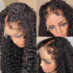 Natural Edge Skin Melt Lace Frontal Wig Deep Wave