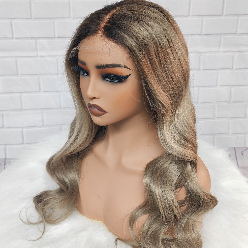 【Lux Customization】5X5/ 13x4 HD Lace Ombre Highlight Wave Wig