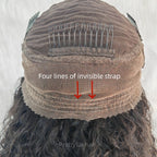 Blonde Highlight 360 Transparent Lace Body Wave Human Hair Wig with Invisible Adjustable Strap