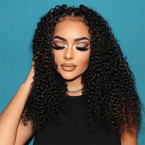 13x4/13x6 Transparent Lace Pre-plucked Jerry Curly Human Hair Wig