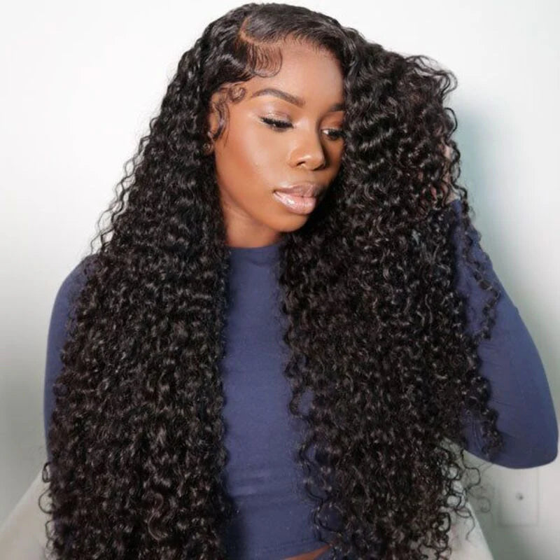 13x6 Fitted Cap Glueless HD Lace Super Pre-Plucked Custom Hairline Jerry Curls Wig