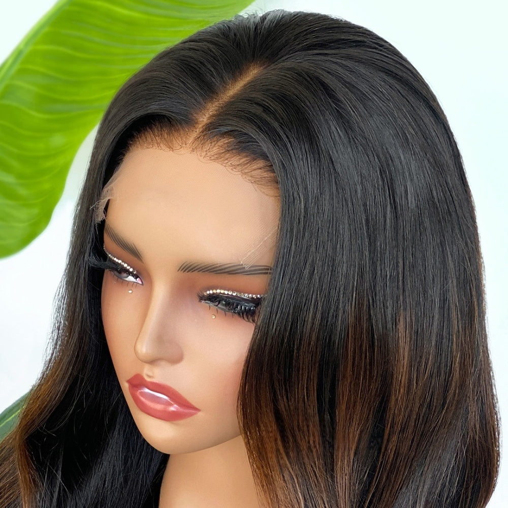 【Lux Customization】5X5/ 13x4 HD Lace Brown Highlights Wave Wig