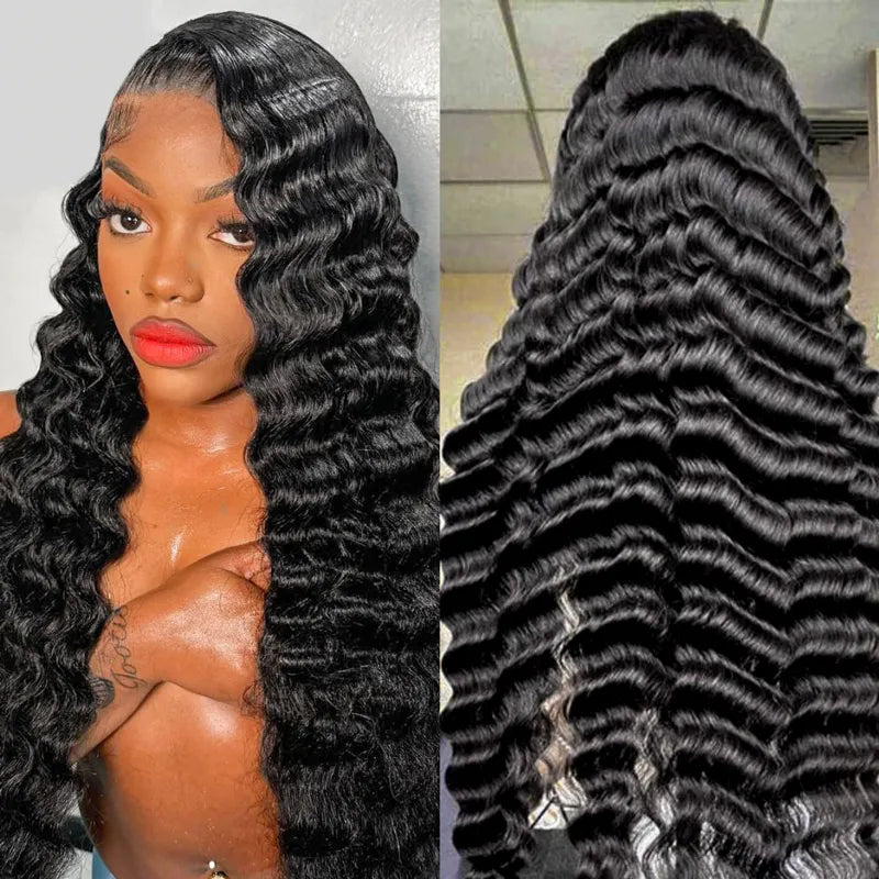 Upgraded "Mini Knotless" Full Lace/Whole Lace No Mesh Wig Deep Wave