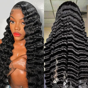 Upgraded "Mini Knotless" Full Lace/Whole Lace No Mesh Wig Deep Wave