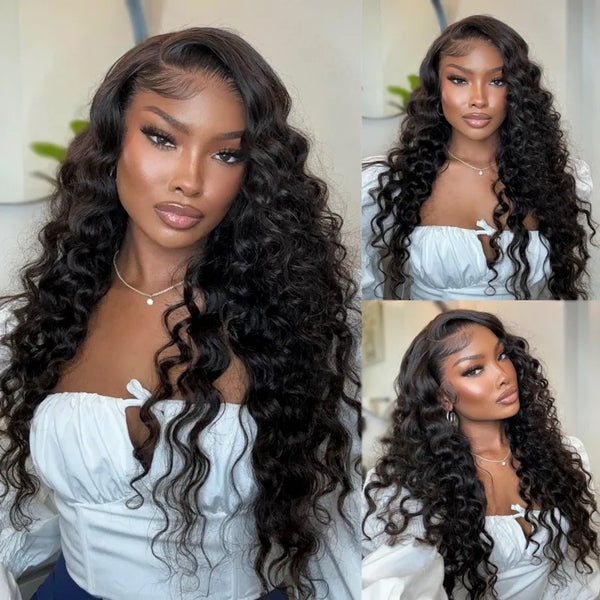 Upgraded "Mini Knotless" Full Lace/Whole Lace No Mesh Wig Deep Wave
