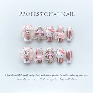 Pink Kitty Treat|Nails