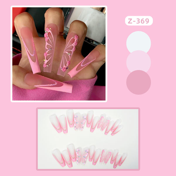 Pink Love Wings|Nails