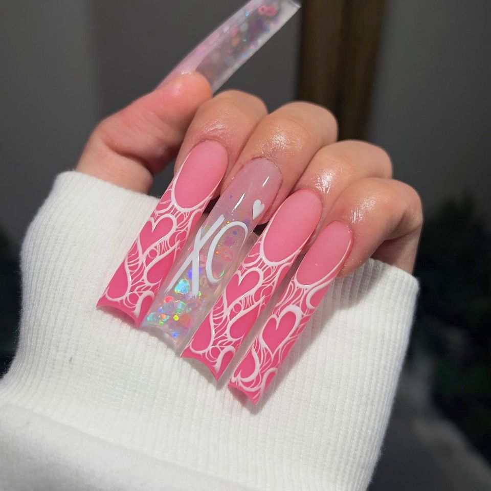 Diamond Rain of Love|Nails