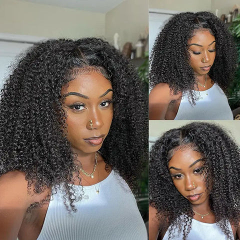 Glueless Air Cap "Mini Knotless" 5X5/13X6 HD Lace Front Wig Kinky Curly