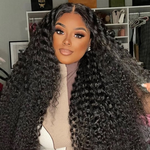 Glueless Air Cap "Mini Knotless" 5X5/13X6 HD Lace Front Wig - Curly