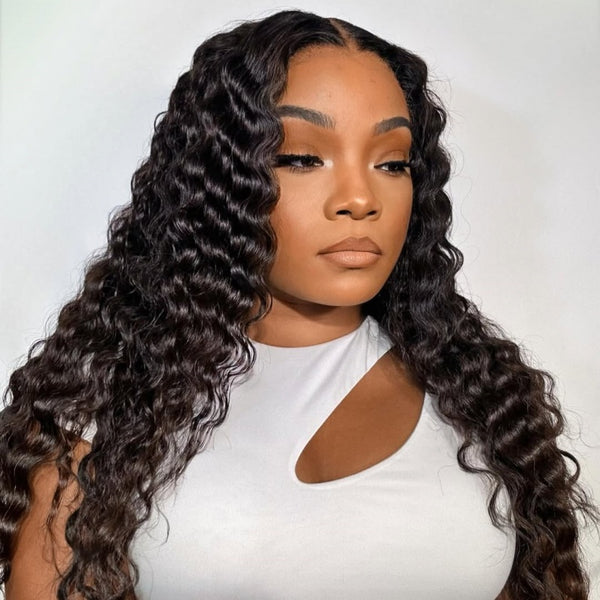Wear & Go 6x4 Pre-Cut Swiss Lace Glueless Wig - Deep Wave
