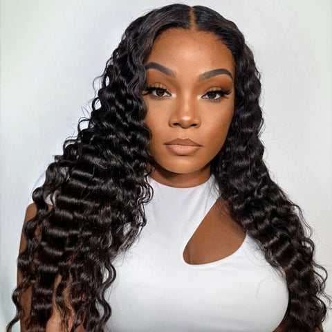 Wear & Go 6x4 Pre-Cut Swiss Lace Glueless Wig - Deep Wave