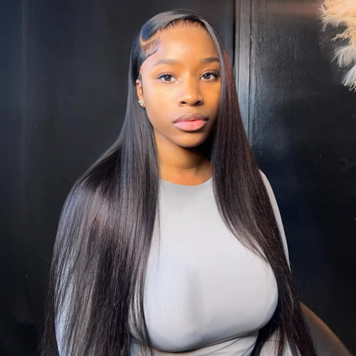 "Mini Knotless" 13x6 HD Lace Super Pre-Plucked Hairline High Density Wig - Straight