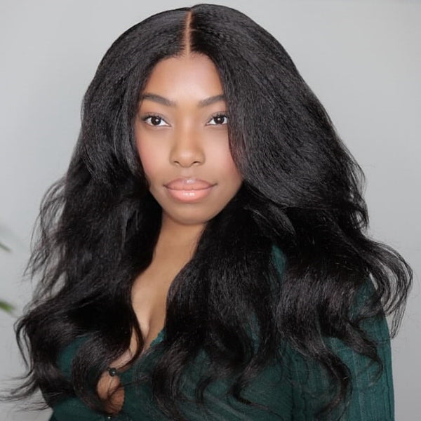 “Mini-Knotless” 9X6 Drawstring Swiss Lace Wig - Yaki Wave