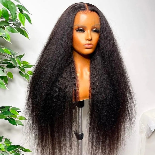 Wear & Go 6x4 Pre-Cut Swiss Lace Glueless Wig - Kinky Straight