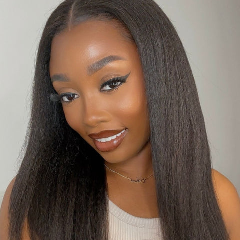 Wear & Go 6x4 Pre-Cut Swiss Lace Glueless Wig -  Light Yaki Straight