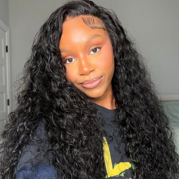 7X5 Drawstring Pre-Cut Swiss Lace Closure Wig - Water Wave