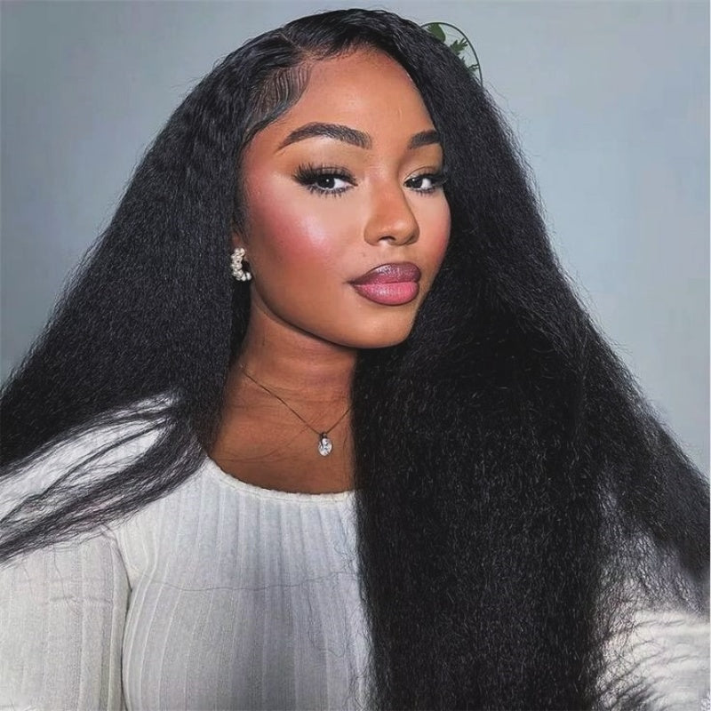 Wear & Go 6x4 Pre-Cut Swiss Lace Glueless Wig - Kinky Straight