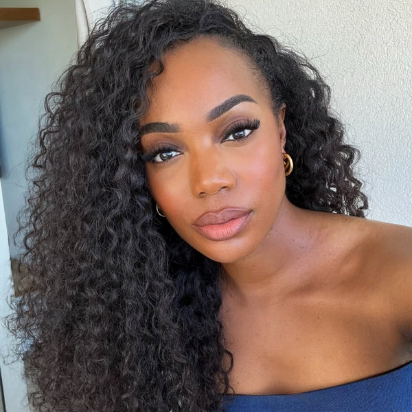 Flip-Over Half Wig Curly With Drawstring