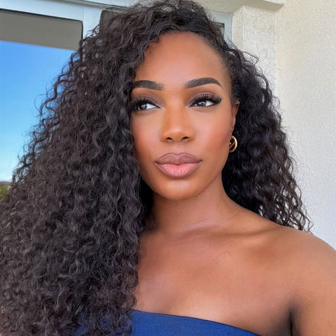 Flip-Over Half Wig Curly With Drawstring