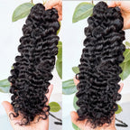 Feather Crochet Hair Burmese Curls Boho Braids Human Hair Bundles