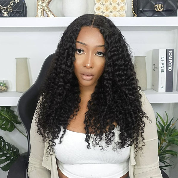 EasiContour V Part Glueless Burmese Curls Wig With New Drawstring