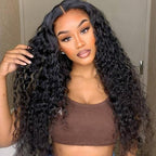 EasiContour V Part Glueless Water Wave Wig With New Drawstring