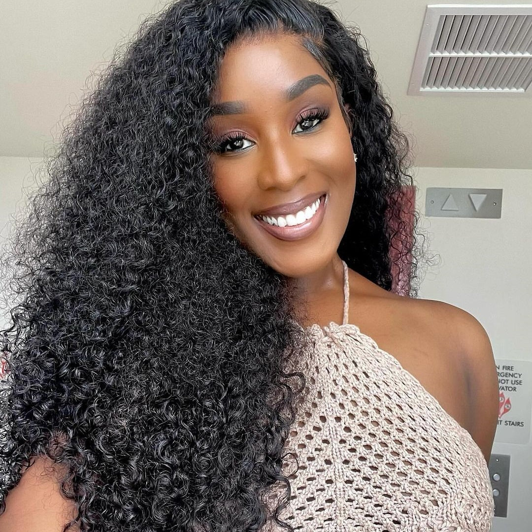 EasiContour V Part Glueless Burmese Curls Wig With New Drawstring