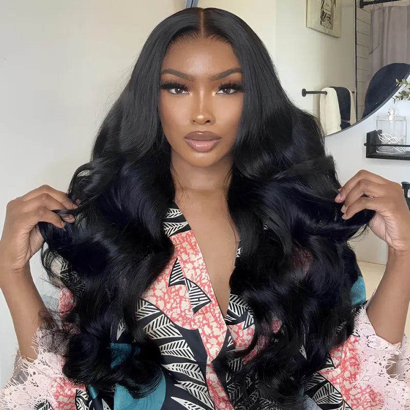 "Mini Knotless" 13x6 HD Lace Super Pre-plucked Hairline 250% Density Wig - Body Wave