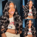 "Mini Knotless" 13x6 HD Lace Super Pre-plucked Hairline 250% Density Wig - Body Wave