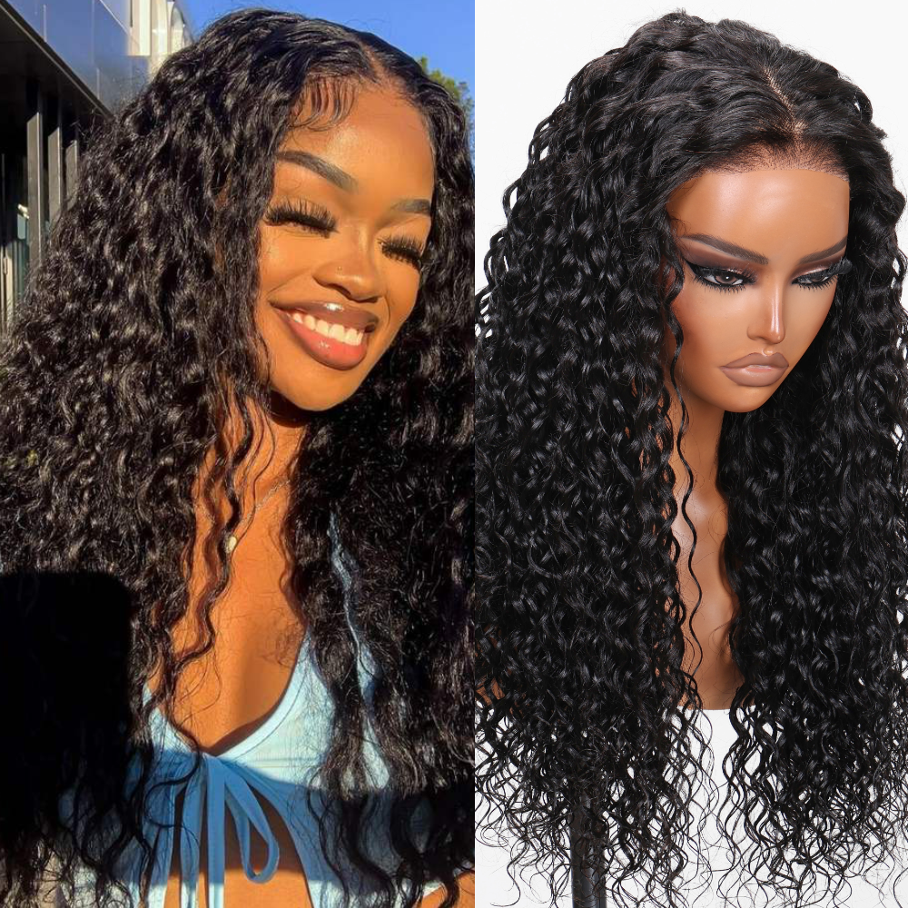 “Mini-Knotless” 9X6 Drawstring Swiss Lace Wig - Water Wave