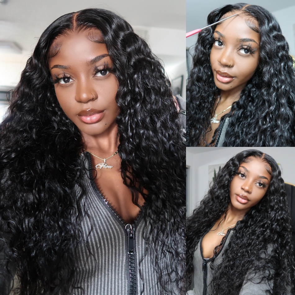 “Mini-Knotless” 9X6 Drawstring Swiss Lace Wig - Water Wave