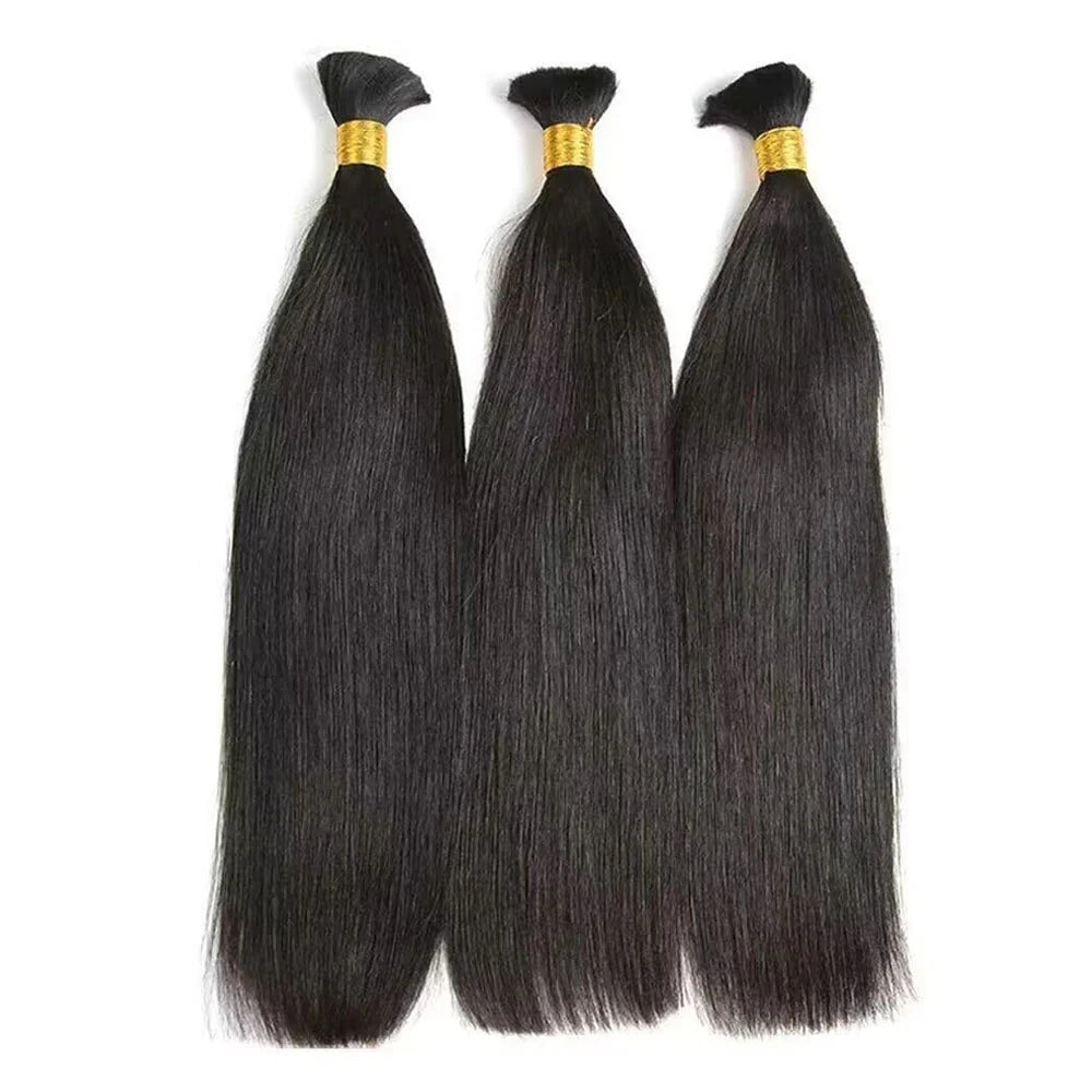 Light Yaki Straight Bulk Hair Bundles