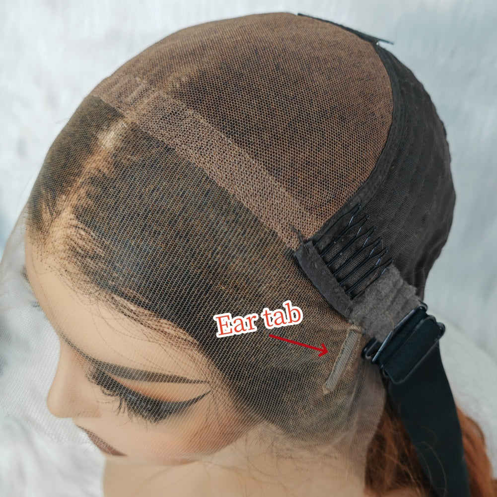 13x6 Fitted Cap Glueless HD Lace Ombre Highlight Wavy Wig