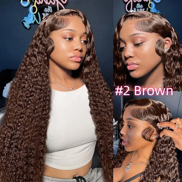 *New* Swiss Lace FULL Lace/ 360 Frontal Water Wave Pre-Plucked Human Hair Wig with INVISIBLE ADJUSTABLE STRAP