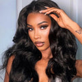 PRE-CUT EAR TAB 360 Lace “Mini-Knotless” Swiss Lace Body Wave With Invisible Adjustable Strap