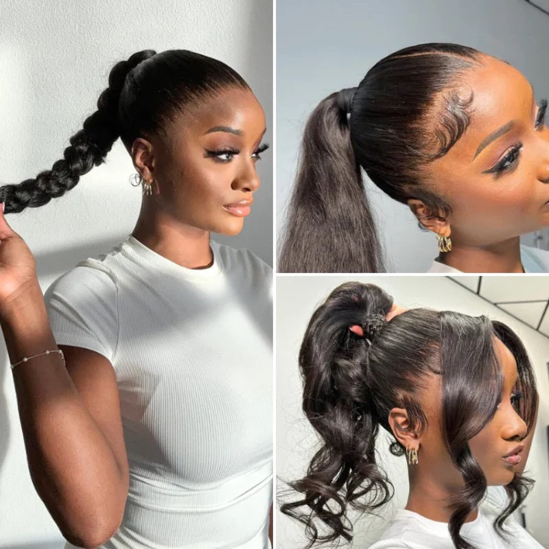 Upgraded Full Lace Wig (All Lace No Mesh) Super Pre-plucked Swiss Lace Human Hair Wig with Invisible Strap Body Wave