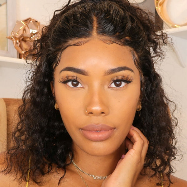 Wavy Wig Lace Front Bob Fake Scalp Wigs