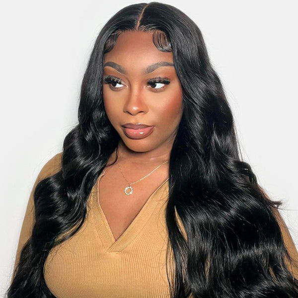 "Mini Knotless" 13x4 Full Frontal HD Lace Pre-plucked Hairline Wig - Body Wave