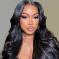 13x6 Full Frontal Drawstring Swiss Lace Closure Wig - Body Wave