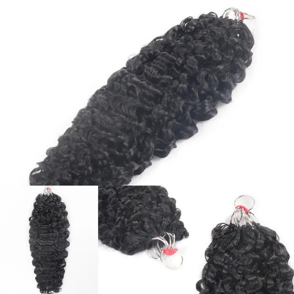 Feather Crochet Hair Burmese Curls Boho Braids Human Hair Bundles