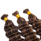 #4/#27/#30 Mix Color Deep Wave Bulk Hair Bundles
