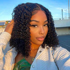 Curly Bob Wig Lace Front  Bob Fake Scalp Wigs