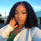 Curly Bob Wig Lace Front  Bob Fake Scalp Wigs