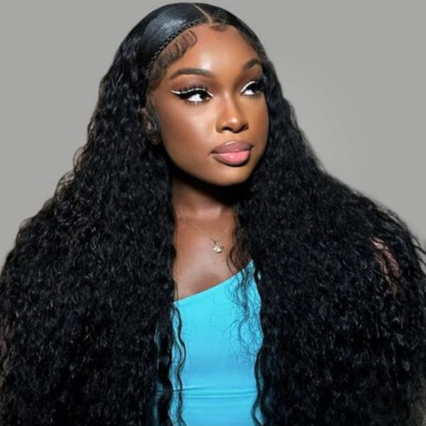 "Mini Knotless" 13x4 Full Frontal HD Lace Pre-plucked Hairline Wig - Curly