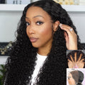 "Mini Knotless" 13x4 Full Frontal HD Lace Pre-plucked Hairline Wig - Curly