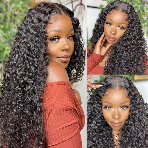 13x4/13x6/360 Lace Front Transparent Lace Pre-Plucked Hairline Burmese Curly Human Hair Wig