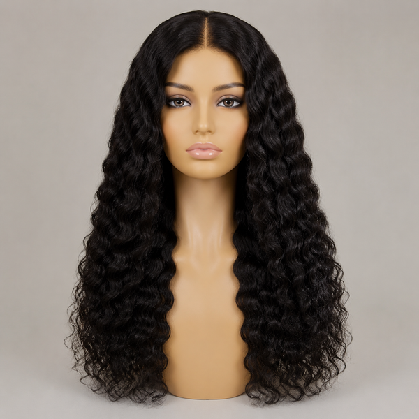 "Mini Knotless"13X6 SUPER Pre-Plucked Custom Hairline Deep Wave Wig