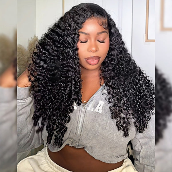 Upgraded Full Lace Wig (All Lace No Mesh) Transparent Lace Human Hair Wig with Invisible Strap Burmese Curly